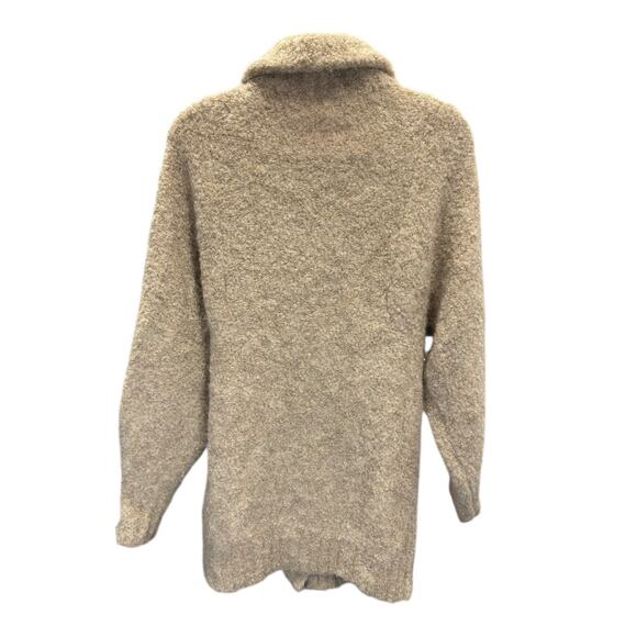 Wilfred Karlis Alpaca Blend Knit Button-Up High Collar Cardigan Beige Sz S - Picture 4 of 10